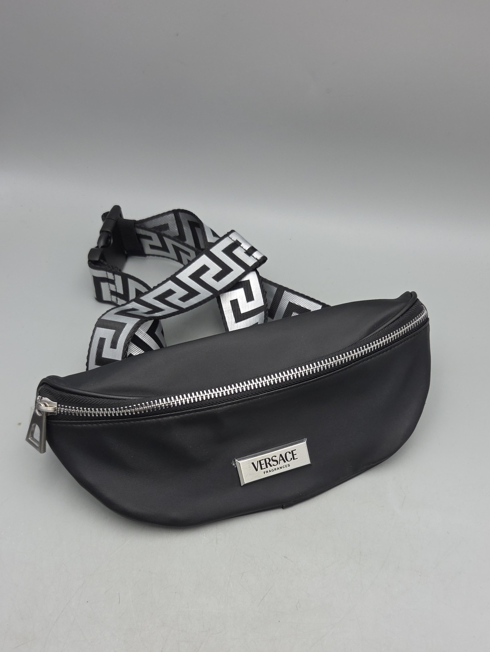 Versace black belt bag pouch travel  fanny pack